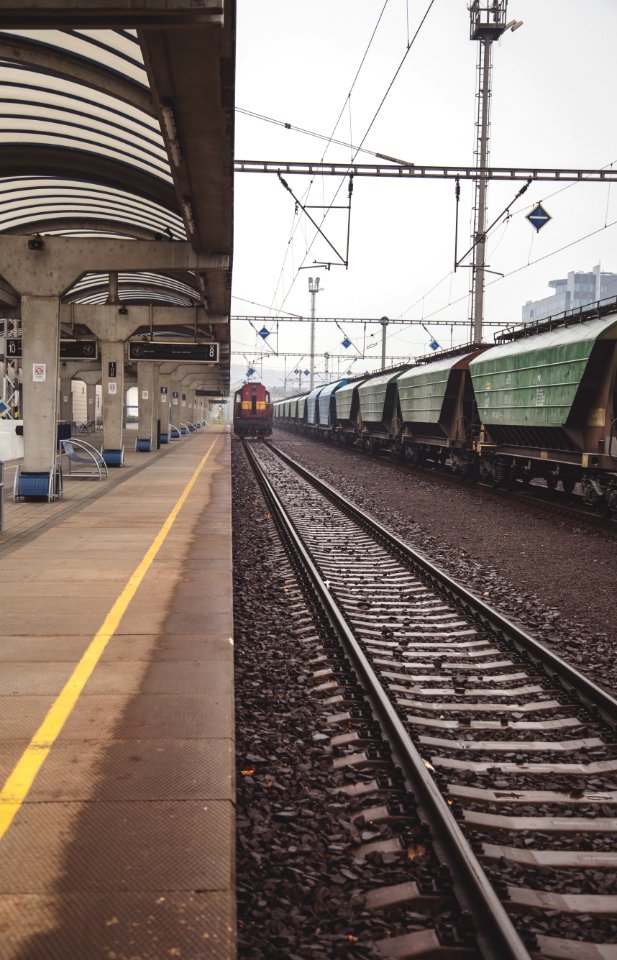 train station with train rail
