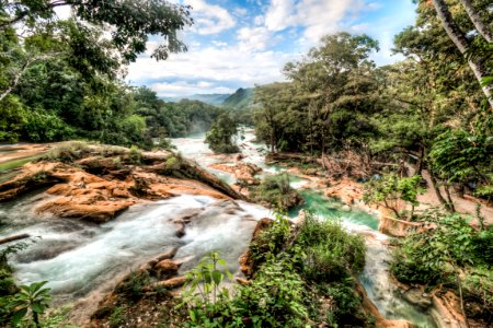 Mexico, Agua azul waterfalls, Farytale