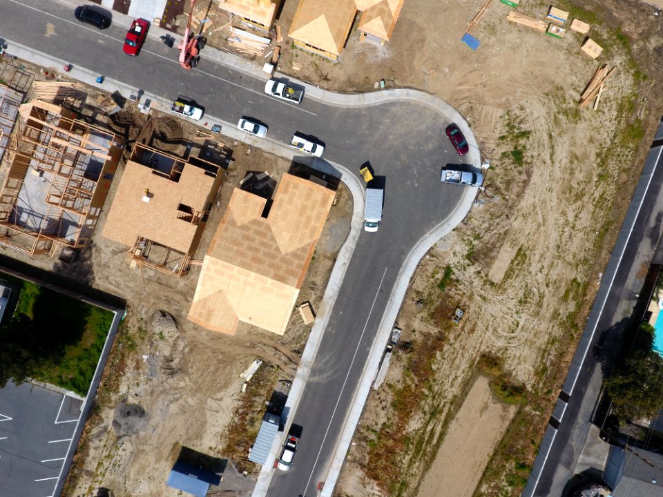 aerial view of vehicles on road during daytime photo