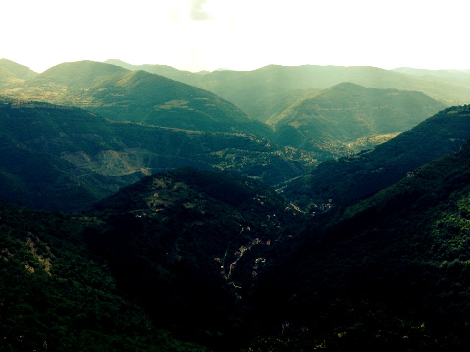 aerial photography green mountains during daytime