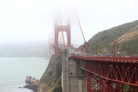 San Francisco, Golden Gate surrounded by fog during daytime photo