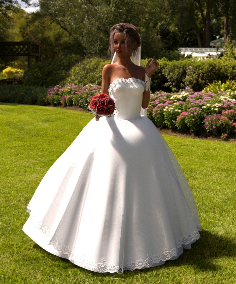 White dress wedding time