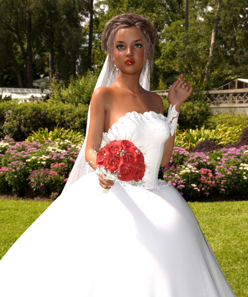 White dress wedding time