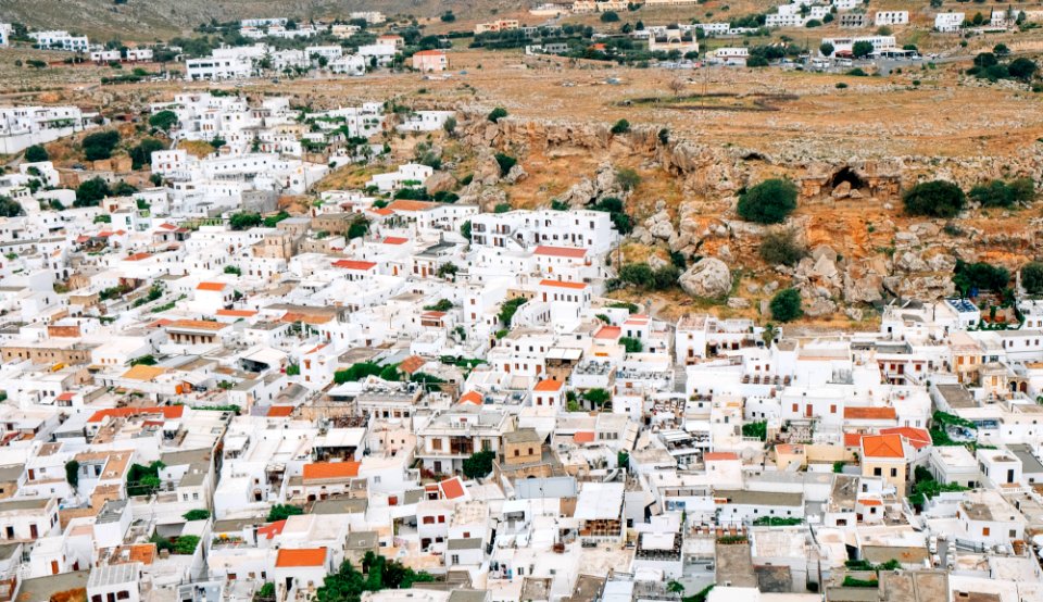 aerial view of buildings photo