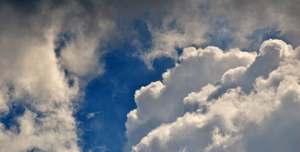 White background image cumulus clouds
