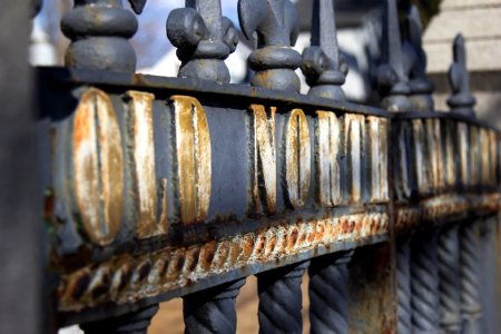 gray metal Old North gate
