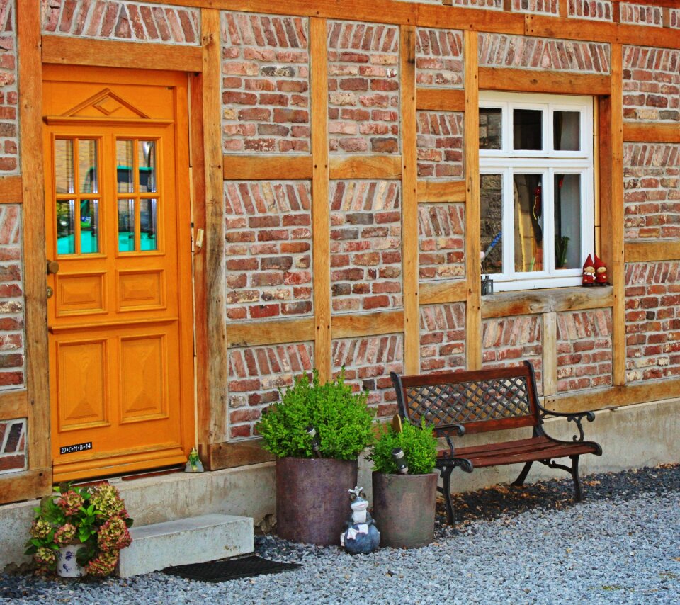 Building facade window photo