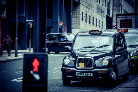 black 5-door hatchback on road photo