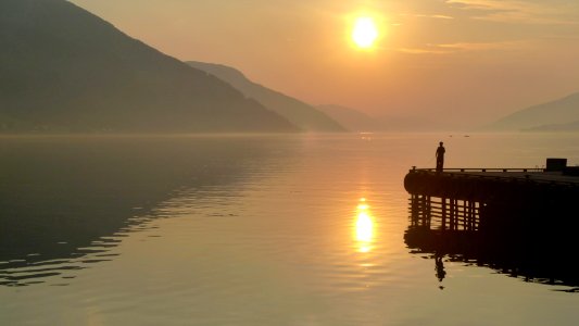 Nordfjordeid, Norway, Sunlight