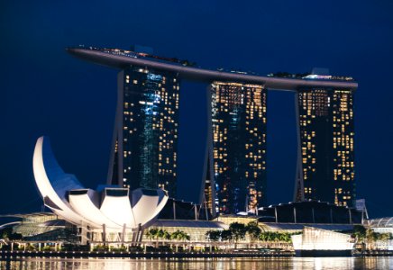 Marina Bay Sands, Singapore during night photo