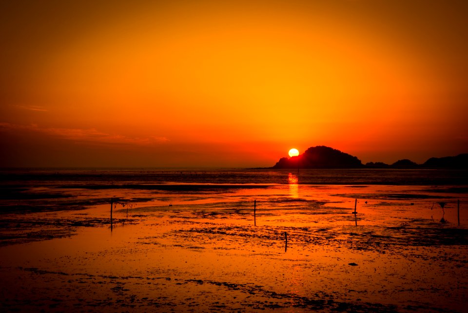 Korea, Mud flat, Sea