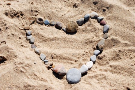 Oval beach heart, Saugatuck, United states