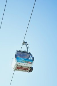 shallow focus photo of white cable car