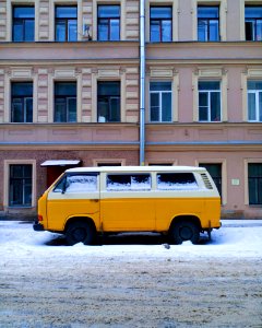 Snow day, Bus, Yellow photo