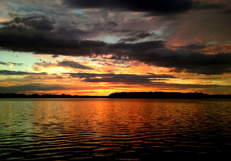 silhouette photo of islet