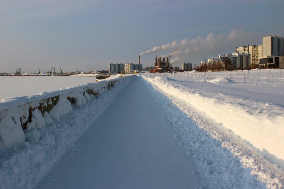 Siberia winter quay