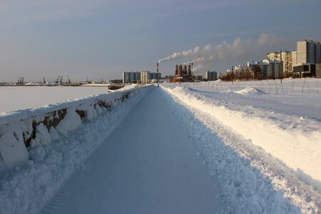 Siberia winter quay