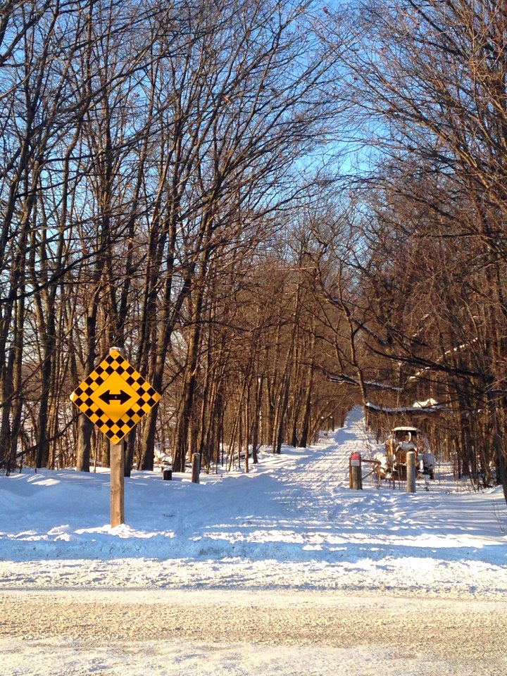 Winter, Dead end, Sign