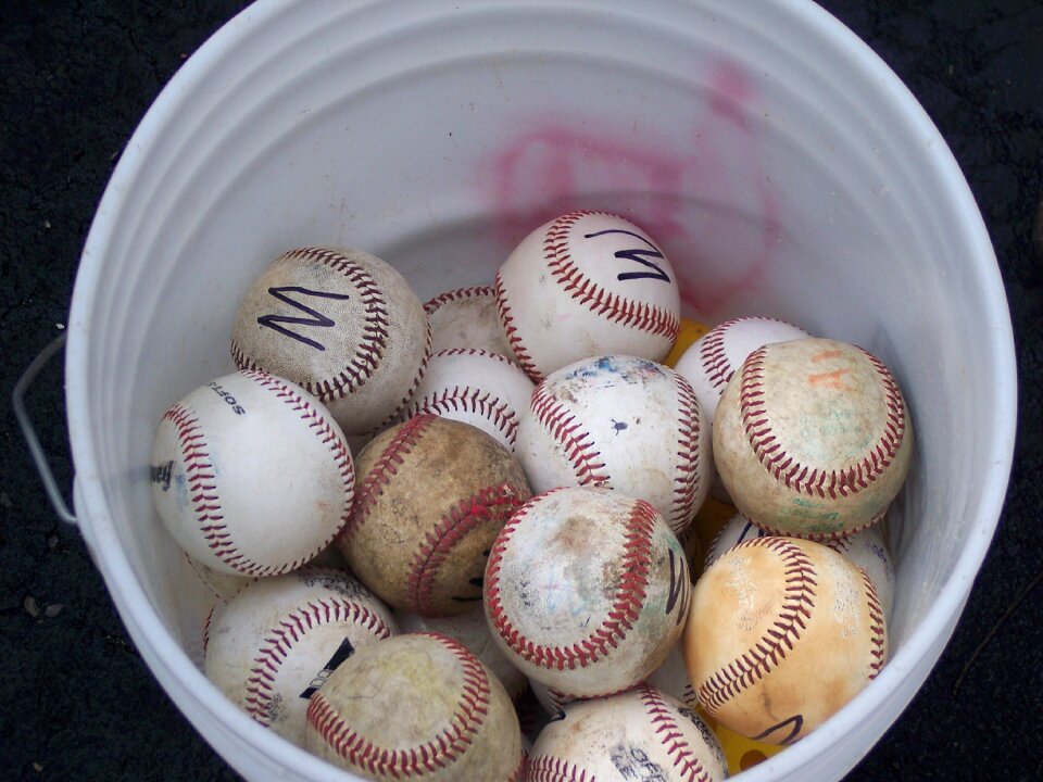 Sports bucket of balls game