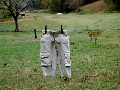Farm laundry outdoors