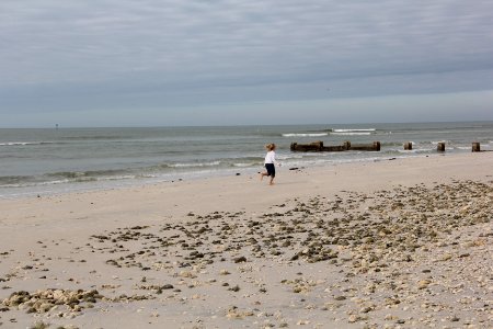 Child, Child on beach, Waves