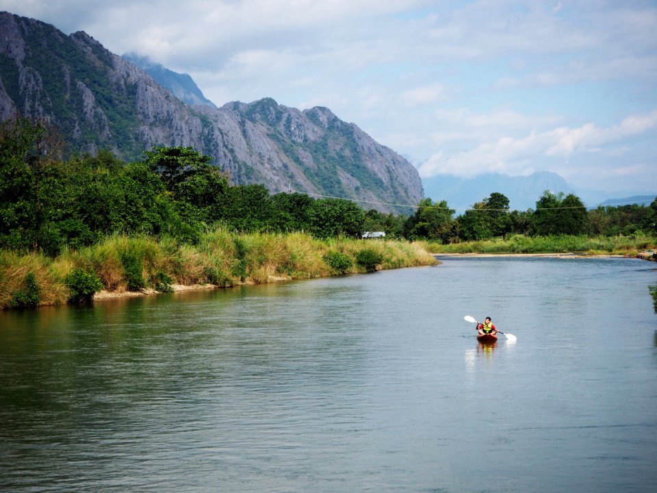 Laos, Vang vieng, River