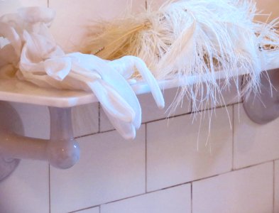 Feathers, White, Gloves