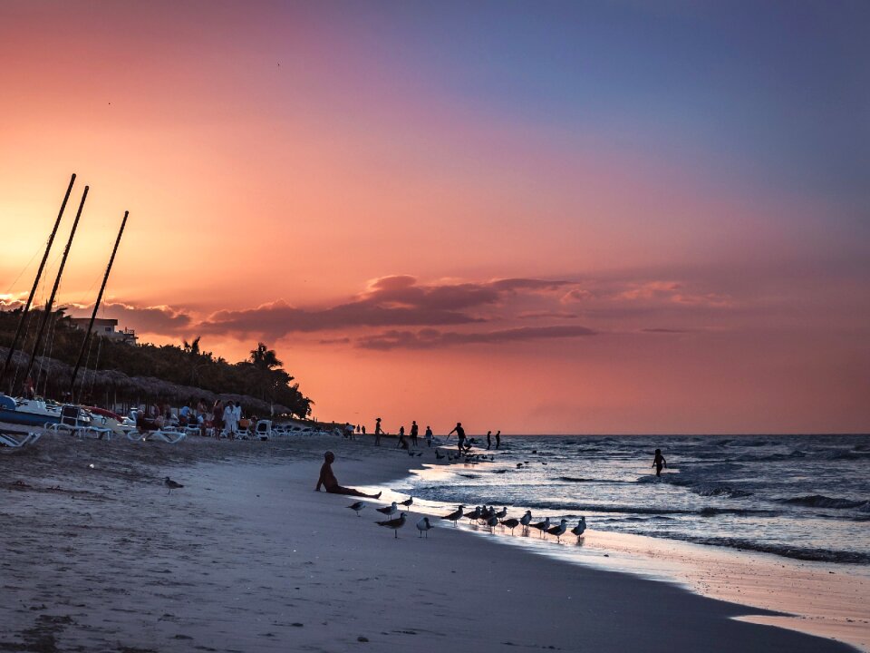 Sunset sea evening sky abendstimmung