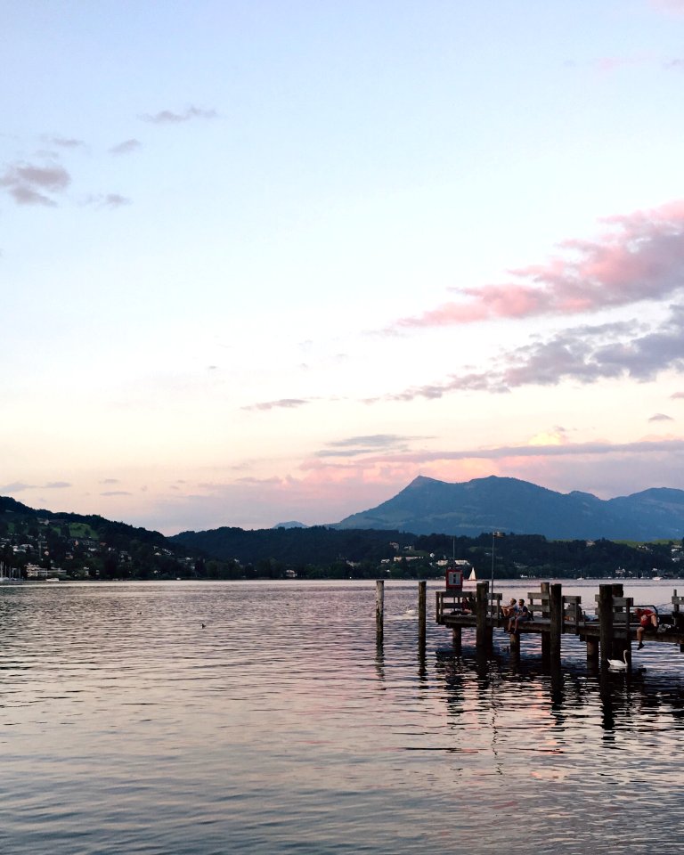 Switzerl, Lucerne, Golden hour photo