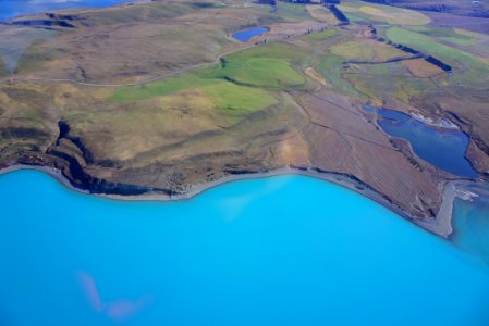 Lake tekapo, New Zealand, Aerial photography photo
