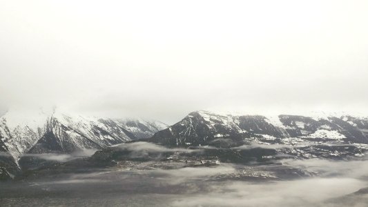 Clouds, Snow, Moutain photo