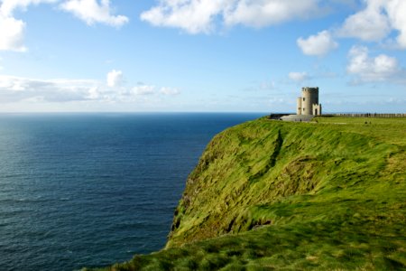 Sea, Tower, Clouds