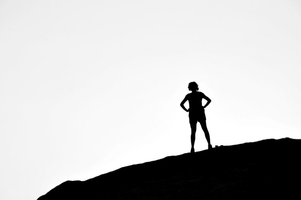 Strong, Woman, Hiking