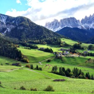 Dolomite mountains, Italy, Village photo