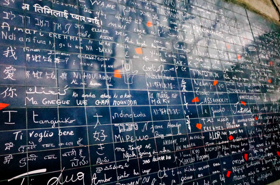 Le mur des je taime, Paris, France