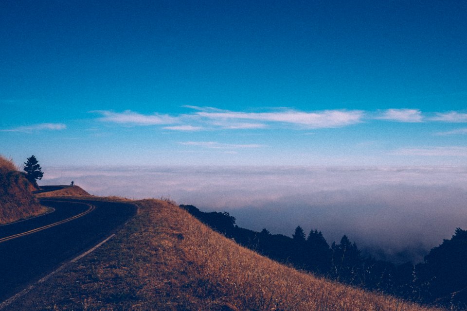 Cliff, Above the clouds, Mountain