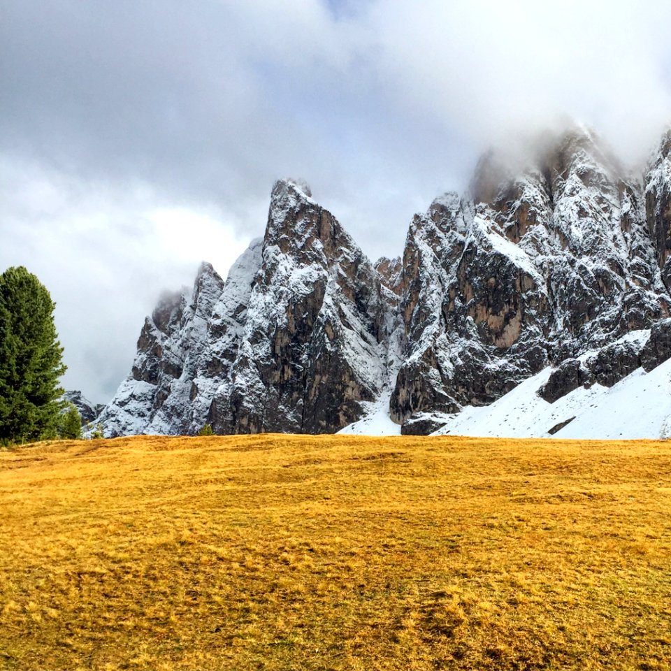Dolomite mountains, Italy, Snow