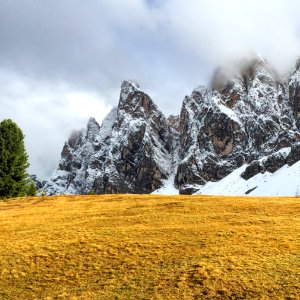 Dolomite mountains, Italy, Snow
