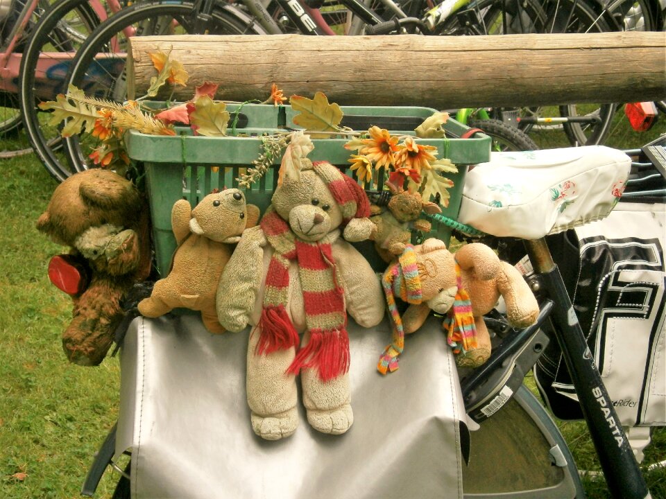 Bike bag basket decoration