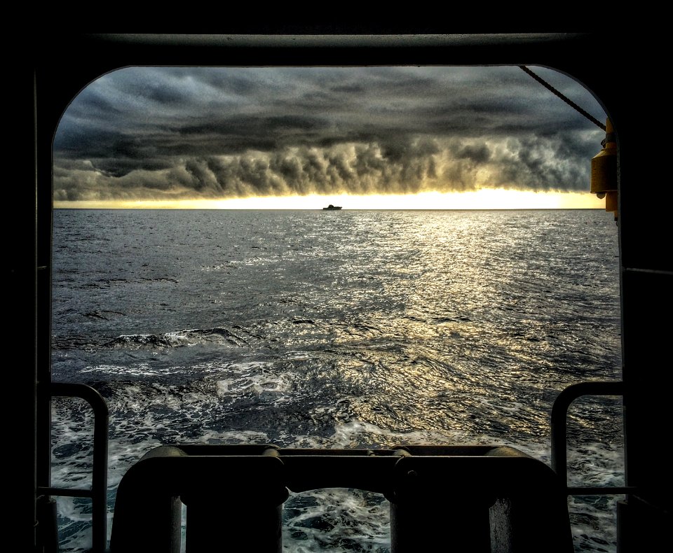 Ship, Storm, Seascape