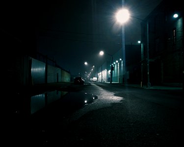 Street, Industry, Puddle