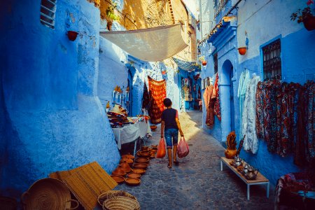 Chefchaouen, Morocco, Blue city photo