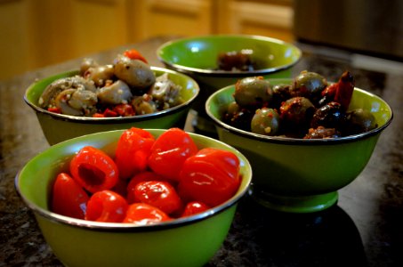 Hors doeuvres, Olives, Mushrooms