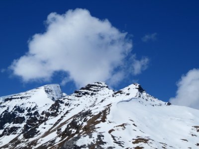 mountain cover with snow photo