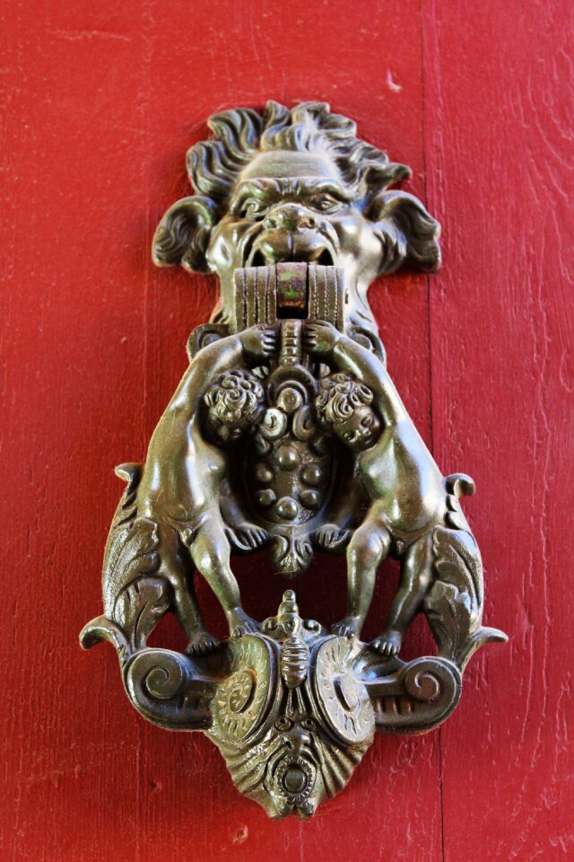 Door bronze cherubim