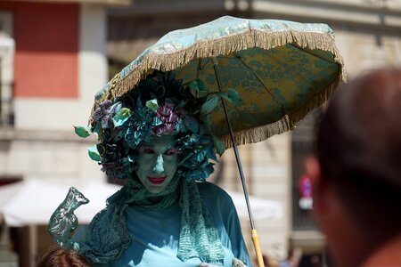 Dressed up pantomime performing arts