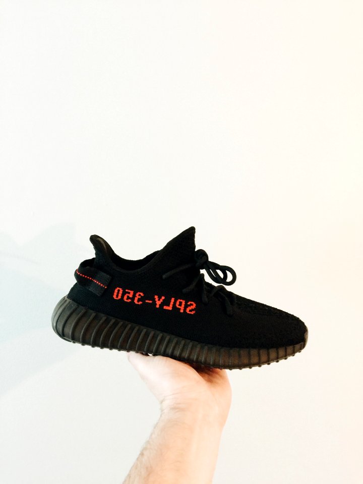 black Adidas Yeezy Boost 350 shoe
