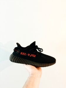 black Adidas Yeezy Boost 350 shoe