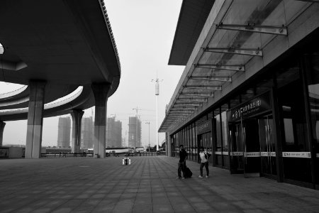 China, Nanjing, Black white photo