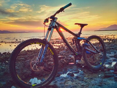 Chalkida ghost bikes sunset photo